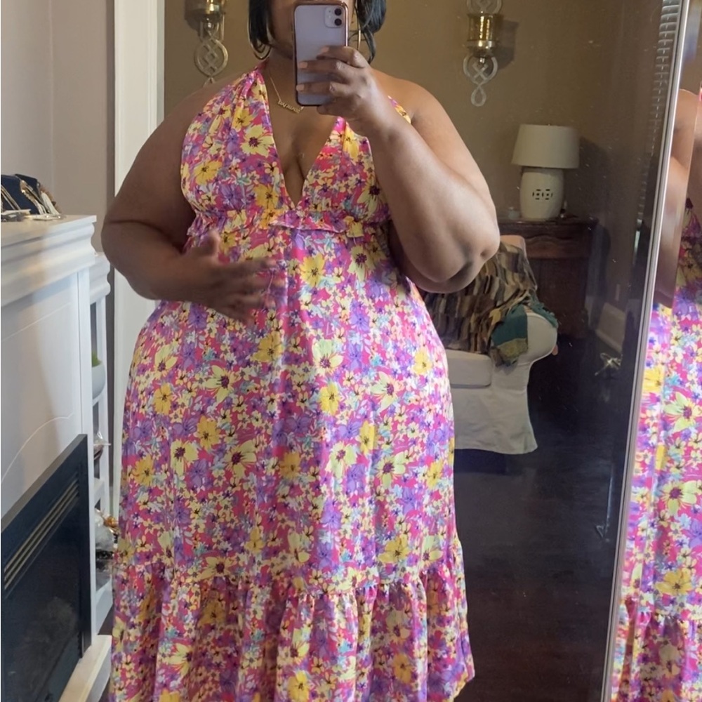 Rebdolls Vibrant Floral Maxi Dress